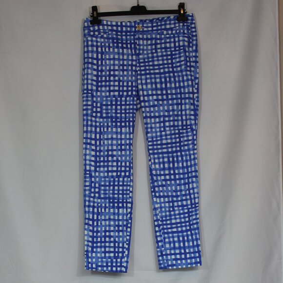 Lilly Pulitzer Kelly Skinny Ankle Pants Feelin' Beachy Blue size 8 - Picture 2 of 7
